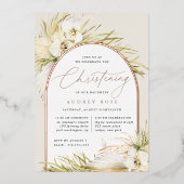  tropen | Christening Folie Uitnodiging (Voorkant)