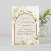  tropen | Christening Folie Uitnodiging (Staand Voorkant)