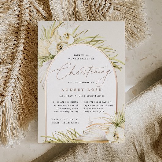  tropen | Christening Folie Uitnodiging