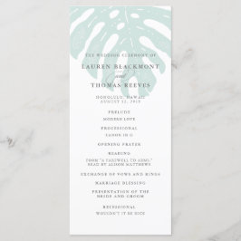  tropen dubbelzijdig bruiloft programma programmakaart