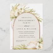  tropen | Engagement Party Folie Uitnodiging (Voorkant)