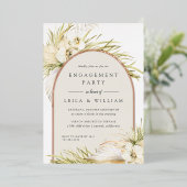  tropen | Engagement Party Folie Uitnodiging (Staand Voorkant)