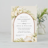  tropen | Engagement Party Folie Uitnodiging (Staand Voorkant)