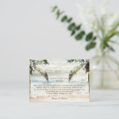 tropen strand honeymoon wensenomheining card informatiekaartje (Staand voorkant)