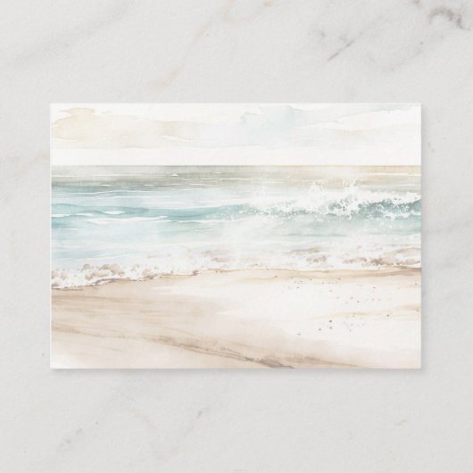 tropen strand honeymoon wensenomheining card informatiekaartje (Achterkant)