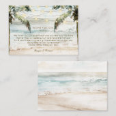 tropen strand honeymoon wensenomheining card informatiekaartje (Voorkant / Achterkant)