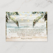 tropen strand honeymoon wensenomheining card informatiekaartje (Voorkant)