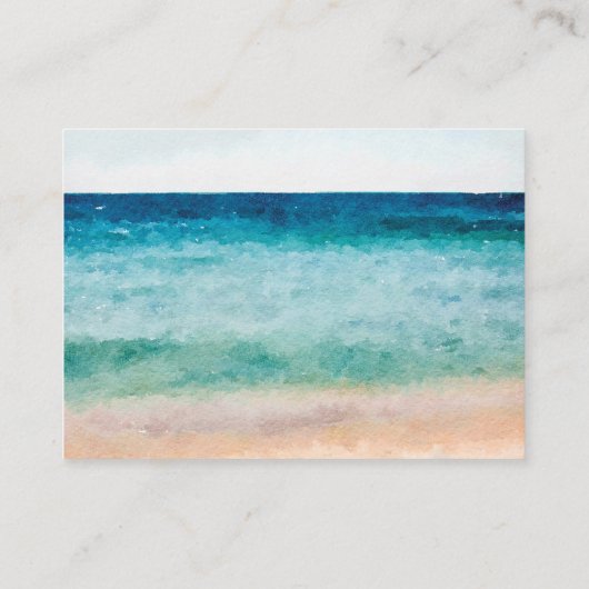 tropen strand honeymoon wensenomheining card informatiekaartje (Achterkant)