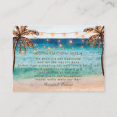 tropen strand honeymoon wensenomheining card informatiekaartje (Voorkant)