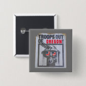 Tropen uit Oregon nu! Vierkante Button 5,1 Cm (Voorkant /achterkant)