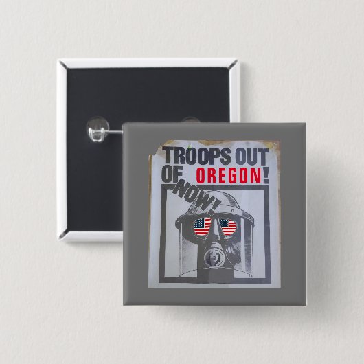 Tropen uit Oregon nu! Vierkante Button 5,1 Cm (Voorkant /achterkant)