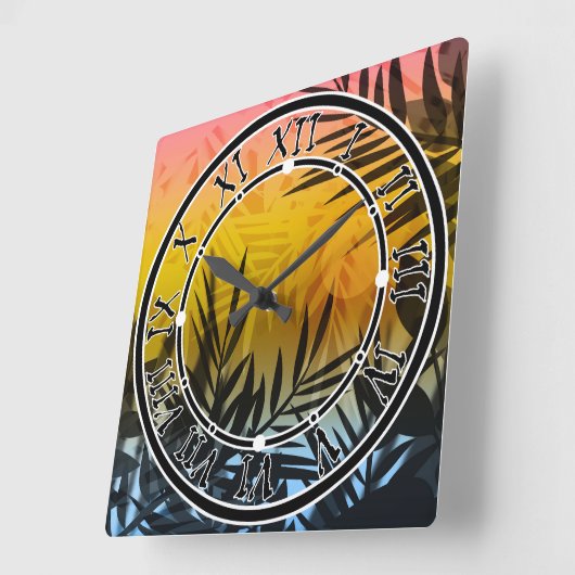 tropen, zomer vierkante klok (Hoek)