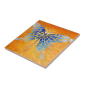 Tropenillo V1 - de blauwe vlinder Tegeltje (Zijkant)