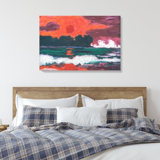 Tropensonne | Emil Nolde | Uitgerekte canvasdruk Canvas Afdruk (Insitu (Slaapkamer))