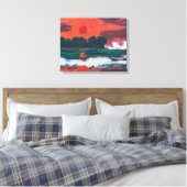 Tropensonne | Emil Nolde | Uitgerekte canvasdruk Canvas Afdruk (Insitu (Slaapkamer))