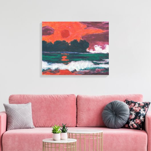 Tropensonne | Emil Nolde | Uitgerekte canvasdruk Canvas Afdruk (Insitu (Woonkamer))