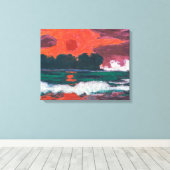 Tropensonne | Emil Nolde | Uitgerekte canvasdruk Canvas Afdruk (Insitu (Houten vloer))