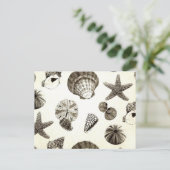 tropenstrand zeeschelp bruiloft briefkaart (Staand voorkant)