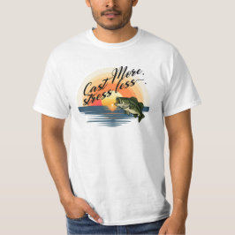 Trophy Bass Vissen Grafisch Meer Werpen, Minder St T-shirt