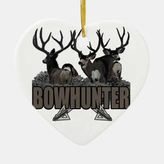 Trophy Bucks Bowhunter Keramisch Ornament (Voorkant)