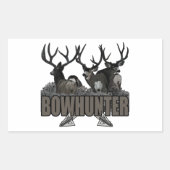 Trophy Bucks Bowhunter Rechthoekige Sticker (Voorkant)