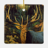 Trophy Bull Elk in Autumn Keramisch Ornament (Achterkant)