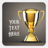 Trophy Classic Round Sticker (Voorkant)