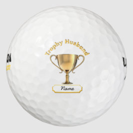 Trophy Cup voor een trofee man op een golfbal. Golfballen