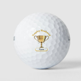Trophy Cup voor een Trophy 'Husband'. Golfballen