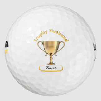 Trophy Cup voor een Trophy 'Husband'. Golfballen