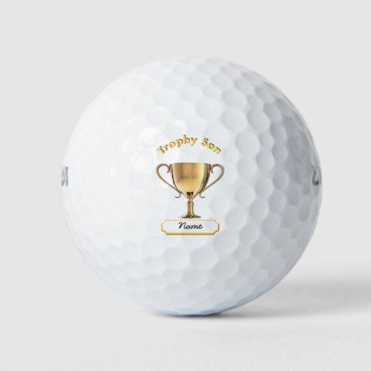 Trophy Cup voor een Trophy 'Son'. Golfballen (Voorkant)