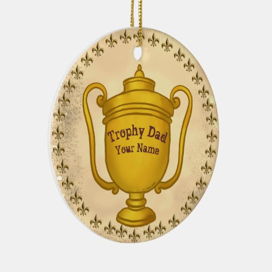 Trophy Dad Keramisch Ornament (Rechts)