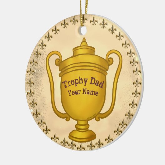 Trophy Dad Keramisch Ornament (Links)