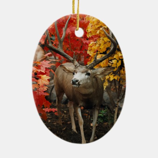 Trophy Deer Keramisch Ornament (Achterkant)