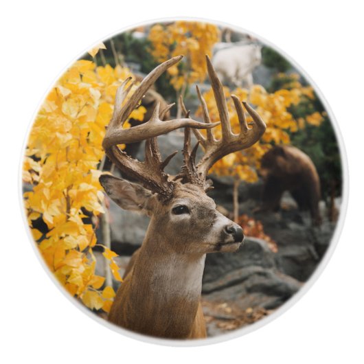 Trophy Deer Keramische Knop (Voorkant)