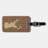 Trophy Deer met Antlers Bagagelabel (Voorkant horizontaal)