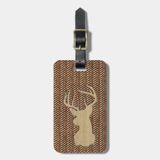Trophy Deer met Antlers Bagagelabel (Voorkant verticaal)