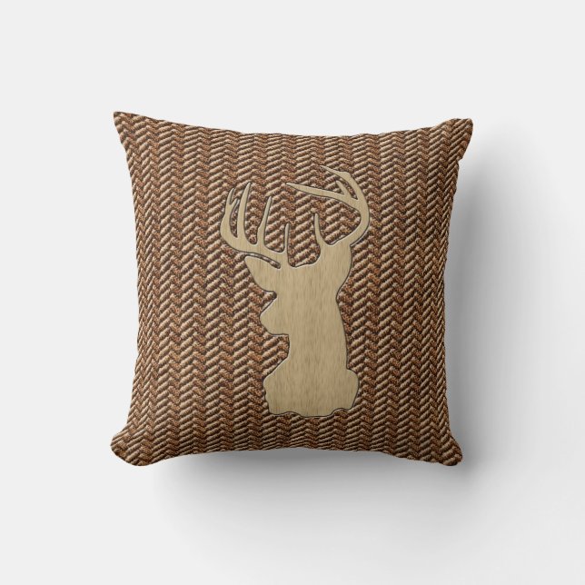 Trophy Deer met Antlers Kussen (Voorkant)