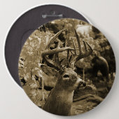 Trophy Deer Ronde Button 6,0 Cm (Voorkant /achterkant)