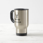 Trophy-echtgenoot Fun mannen jacht cadeau Reisbeker (Voorkant links)
