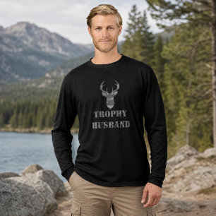 Trophy-echtgenoot Funny Heren Cadeau Lange Mouwen Tri-Blend Shirt