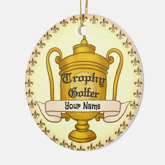 Trophy Golfer golf Keramisch Ornament (Links)