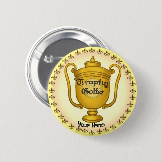 Trophy Golfer golf Ronde Button 5,7 Cm (Voorkant /achterkant)