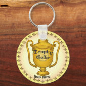 Trophy Golfer golf Sleutelhanger (Voorkant)