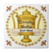 Trophy Golfer golf Tegeltje (Voorkant)