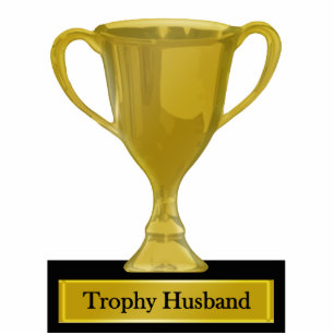 Trophy Husband Award Staand Fotobeeldje