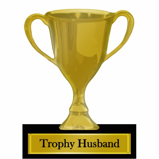 Trophy Husband Award Staand Fotobeeldje (Voorkant)