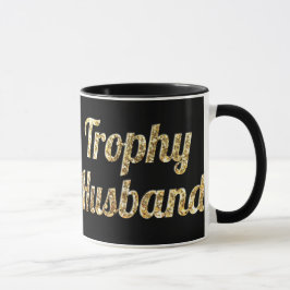 Trophy Husband Black en Gold Glittery Mok
