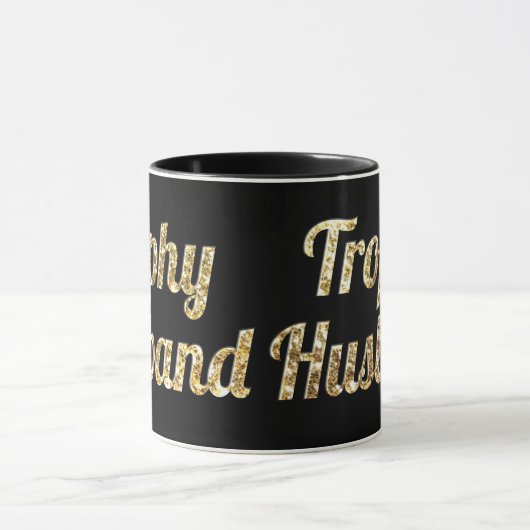 Trophy Husband Black en Gold Glittery Mok (Midden)