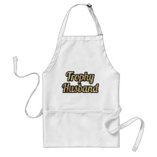 Trophy Husband Black en Gold Glittery Standaard Schort